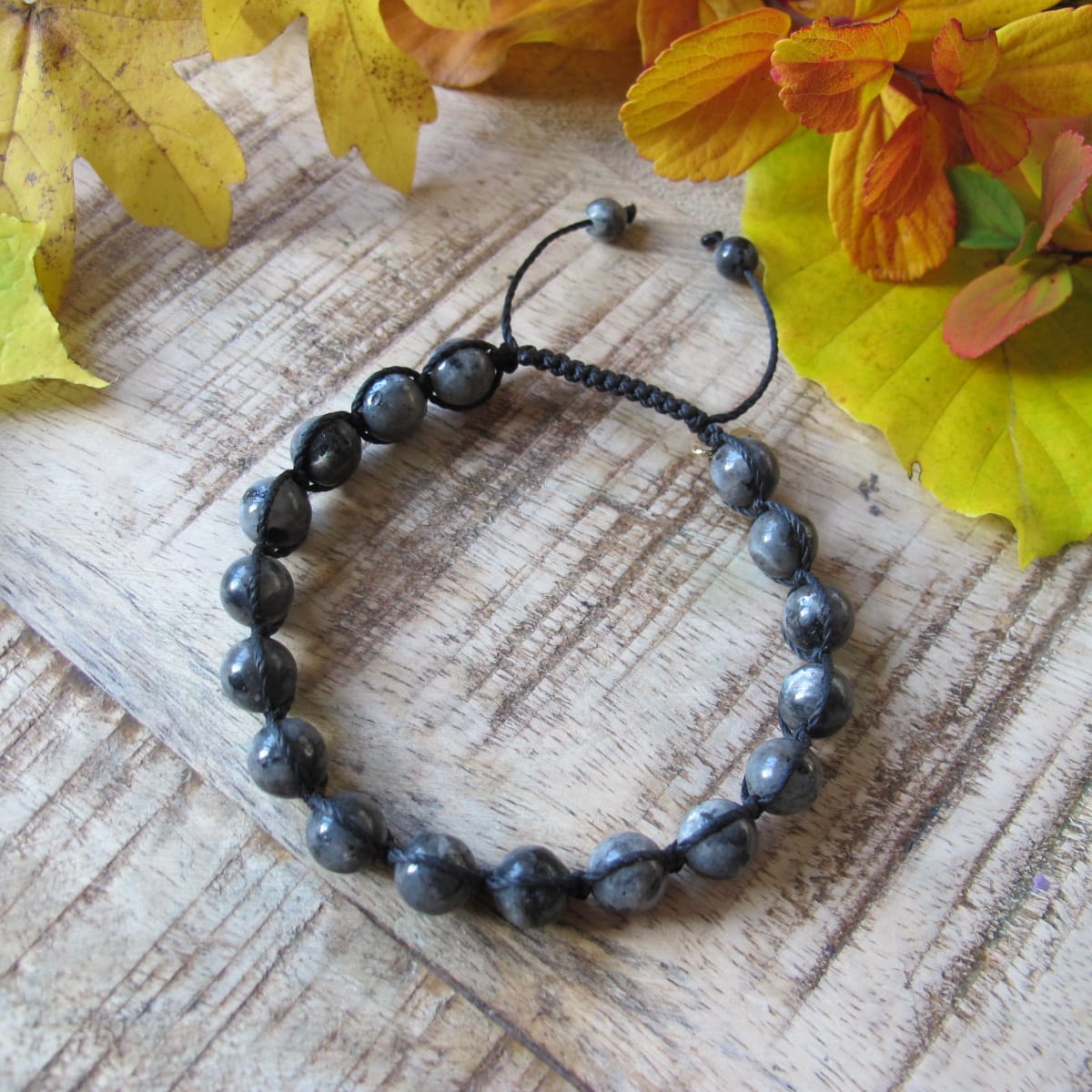 Kristallarmband Rán med Larvikit